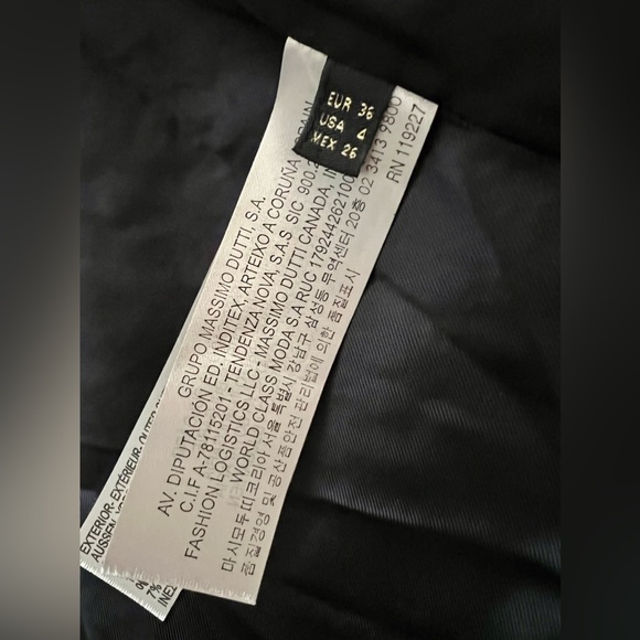 Massimo Dutti long coat / blazer - navy and copper, size US 4 - Picture 4 of 9